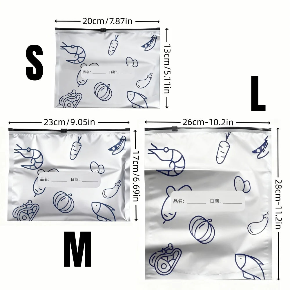 Reusable Aluminum Foil Food Storage Bags | Freezer & Pantry Organizer
