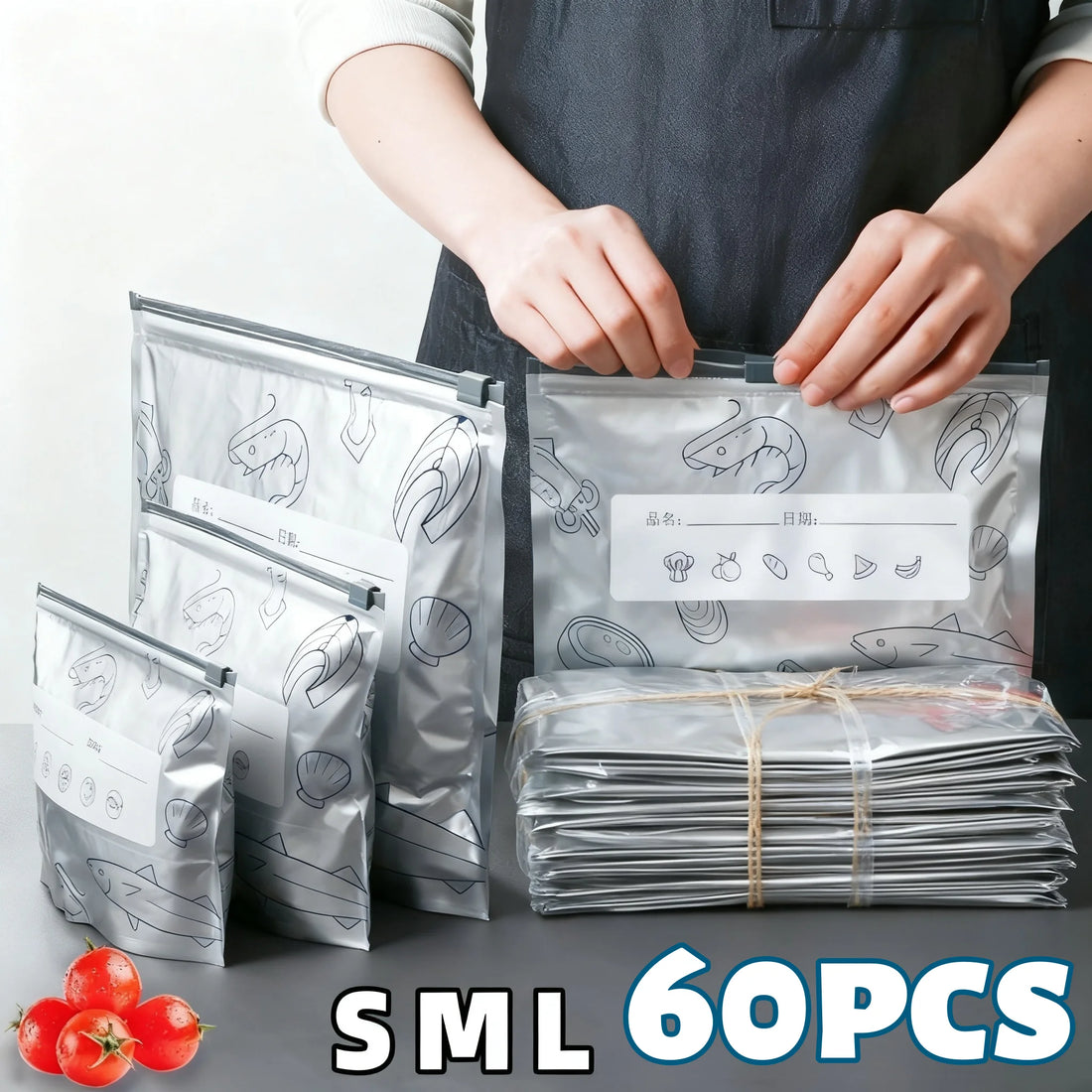 Reusable Aluminum Foil Food Storage Bags | Freezer & Pantry Organizer