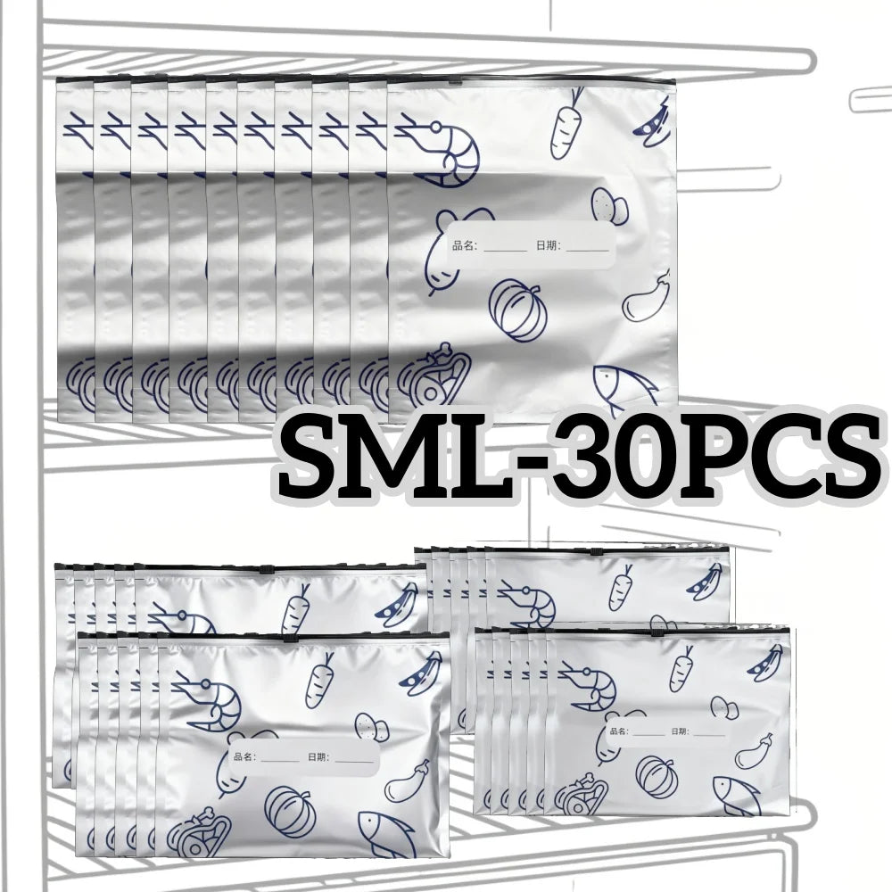 Reusable Aluminum Foil Food Storage Bags | Freezer & Pantry Organizer