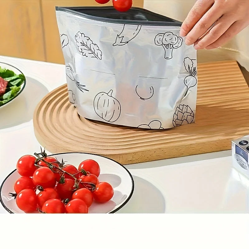 Reusable Aluminum Foil Food Storage Bags | Freezer & Pantry Organizer