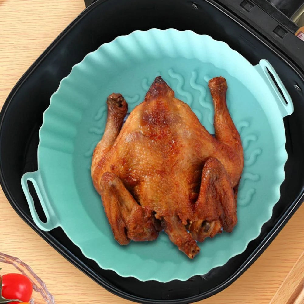 Reusable Air Fryer Silicone Liners – Non-Stick Food-Safe Silicone Pot for Air Fryer Basket
