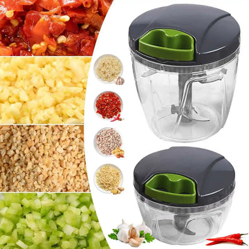 600/1000ML Manual Food Chopper Hand Pull String Vegetable Cutter Garlic Onion Food Processor