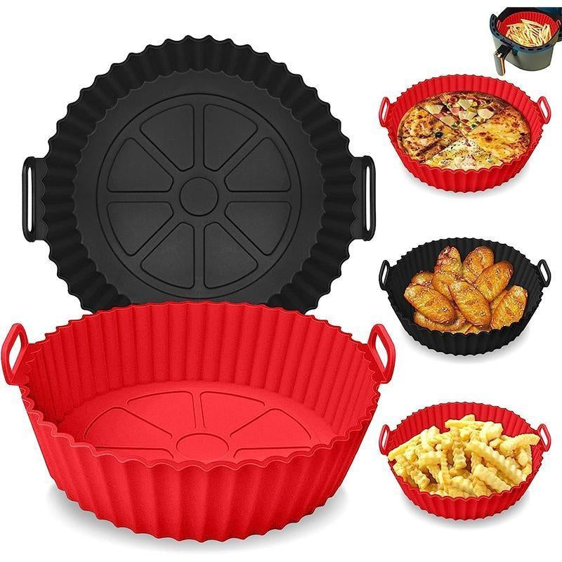 Reusable Air Fryer Silicone Liners – Non-Stick Food-Safe Silicone Pot for Air Fryer Basket