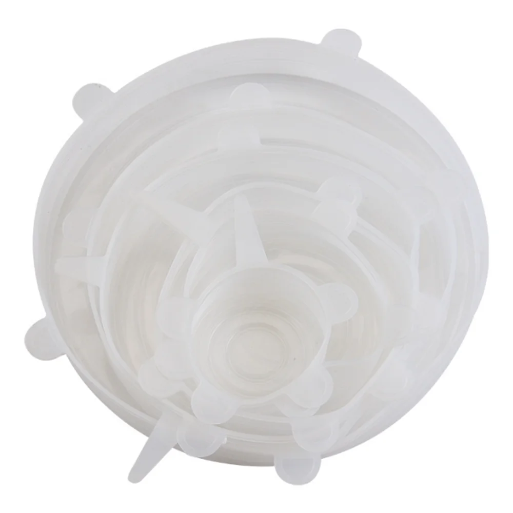 6PCS Reusable Silicone Stretch Lids Food Covers | Airtight Kitchen Storage