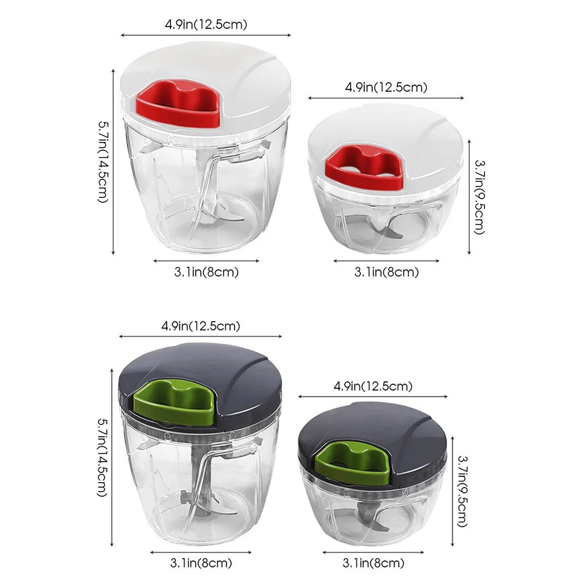 600/1000ML Manual Food Chopper Hand Pull String Vegetable Cutter Garlic Onion Food Processor